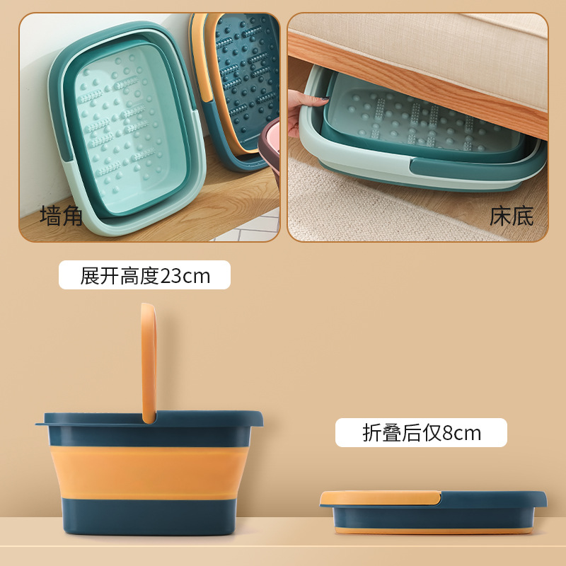 Folding foot bath bucket, foot bath basin, household foot bath and knee health care, fumigation, dormitory foot washing wonder, Gao shen 橚 details Picture