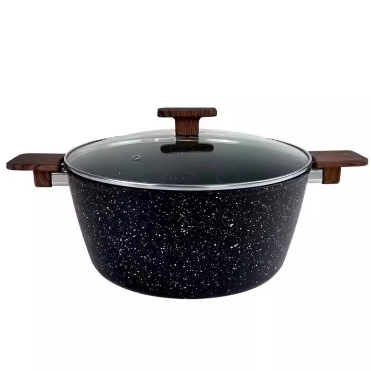 Cooking Big Emperor Pan Household Xj33bt Double Ear Soup Pot Set With Cover Non-Stick Frying Pan Instant Noodles Breakfast Fried Egg Auxiliary Food Pan details Picture