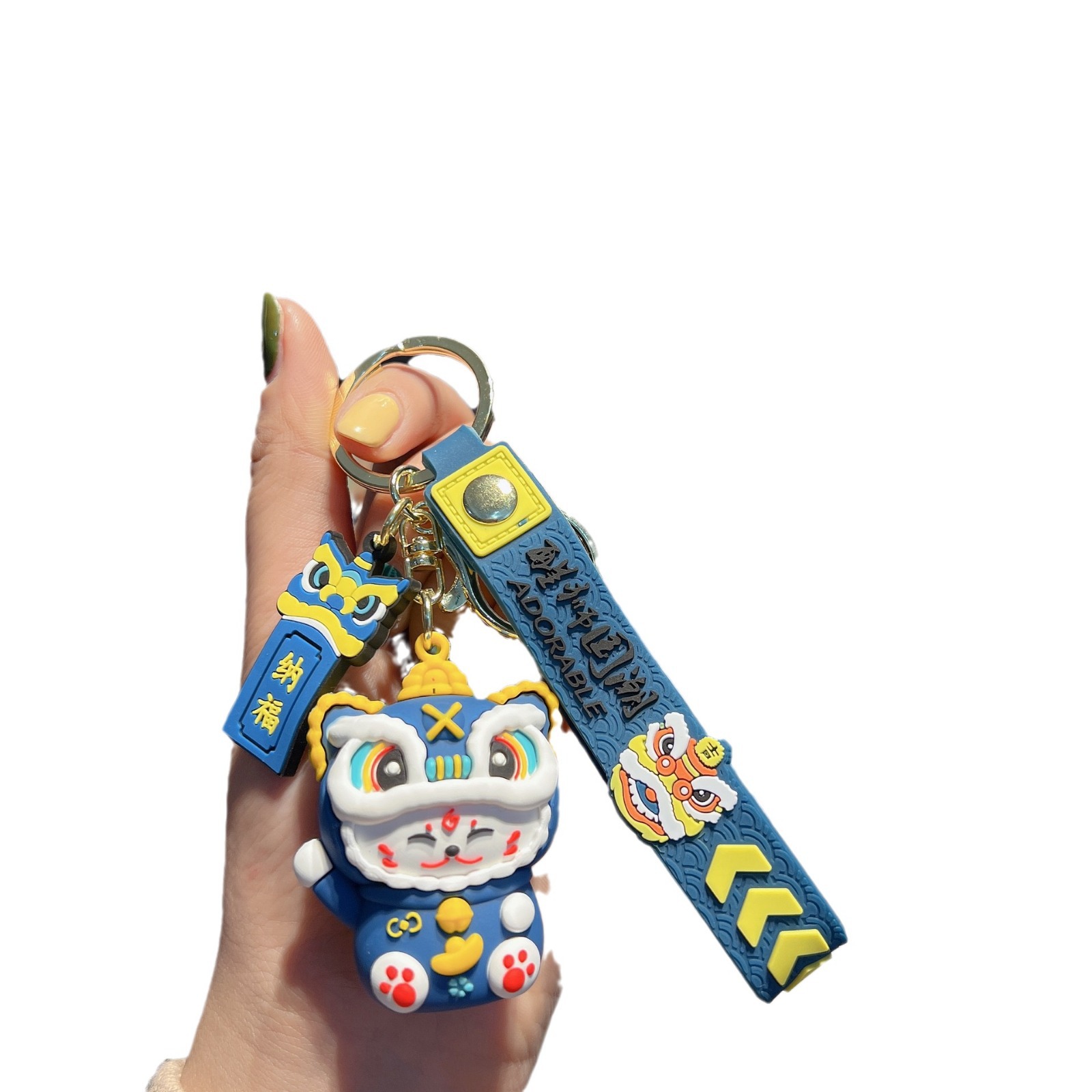 挂件/唐卡/手机链/水貂毛球/香包挂件白底实物图