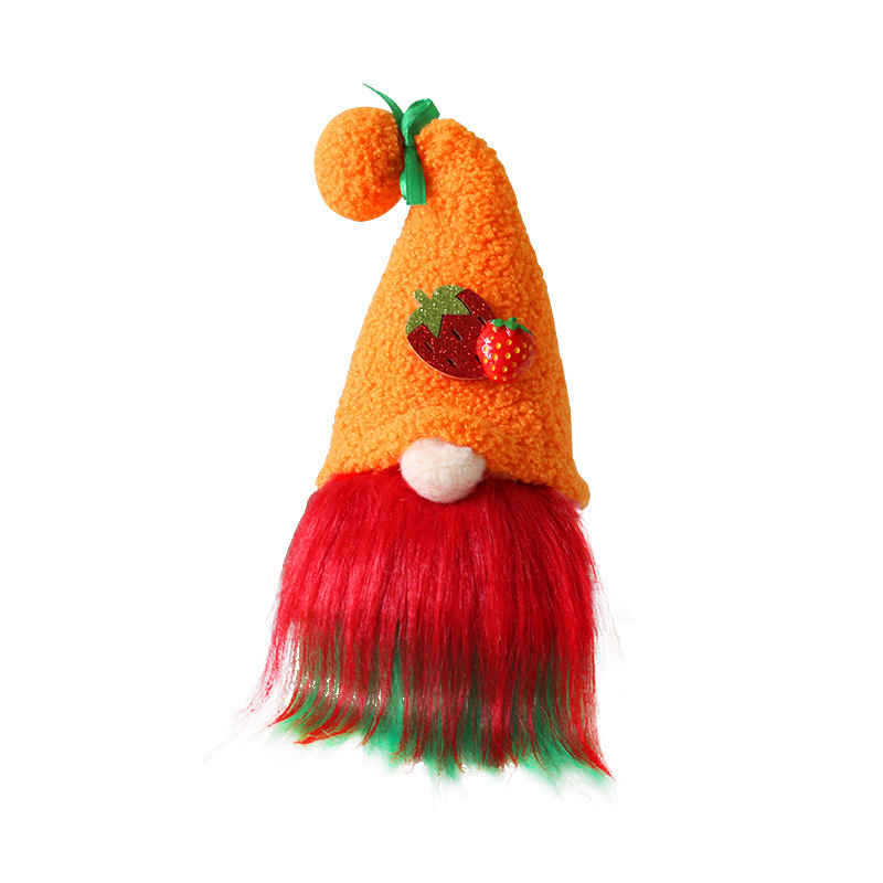Hong Kong love cute faceless doll decoration cute fruit plush dwarf doll window decoration manufacturers wholesale Item Picture