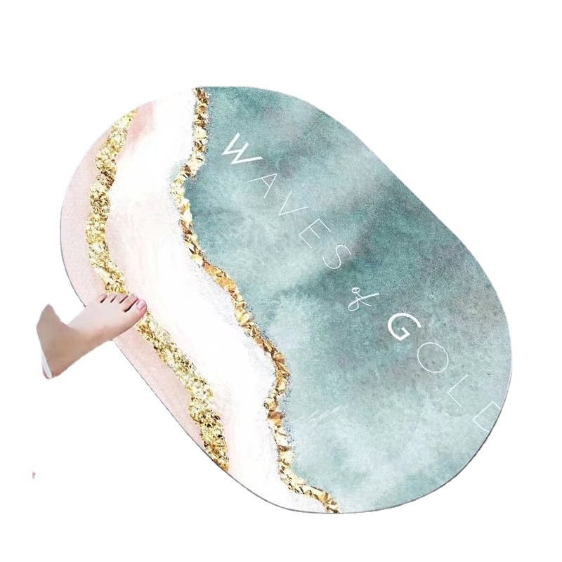 Soft Diatom Mud Mat Absorbent Quick Drying Mat Bathroom Door Mat Bathroom Toilet Diatomaceous Earth Non-Slip Bathroom Foot Mat Item Picture
