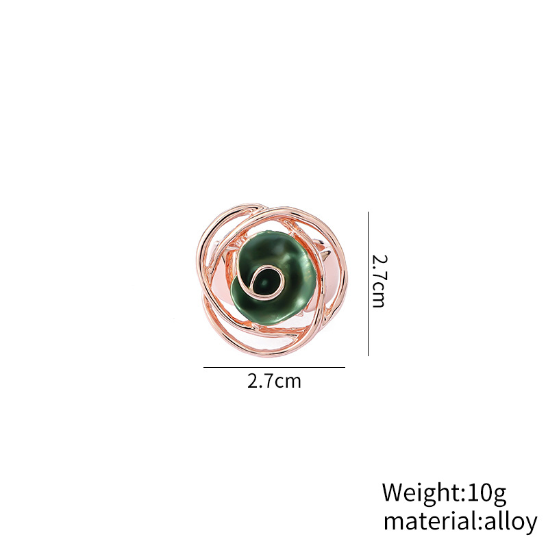 European and American exclusive creative flower rings, loose-fitting, high-end, fashionable couple rings, non-fading accessories Item Picture