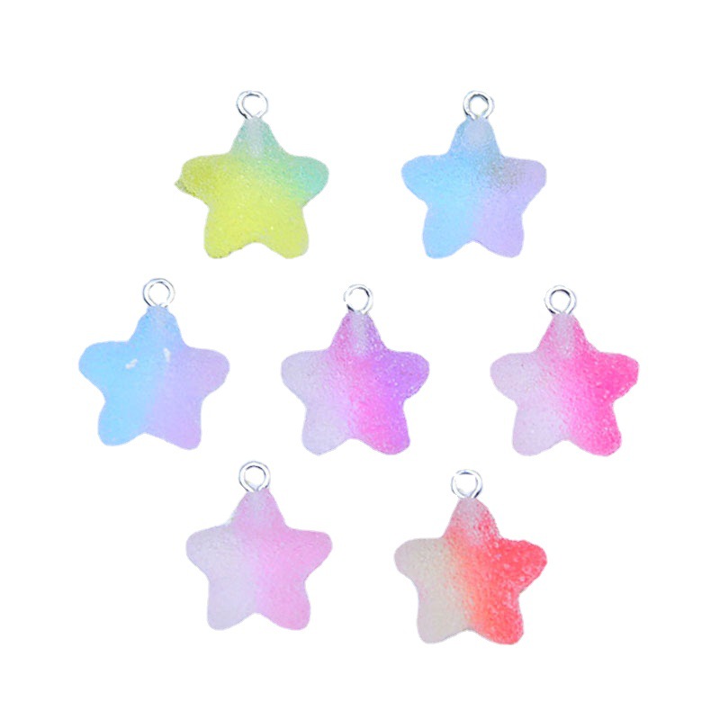 Gradient Soft Glue Star Earrings Earring Bag Keychain Cream Glue Phone Case Pendant Diy Accessories Accessories Item Picture