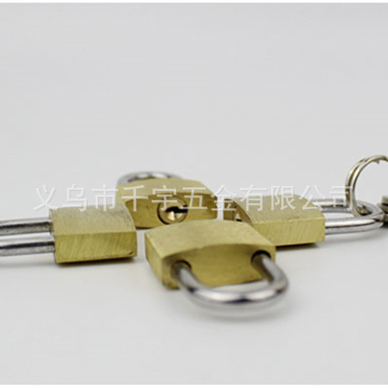 Small copper lock, 20mm copper core, white board, copper padlock, luggage and bag lock, small change can, small lock head, dormitory anti-theft lock details Picture