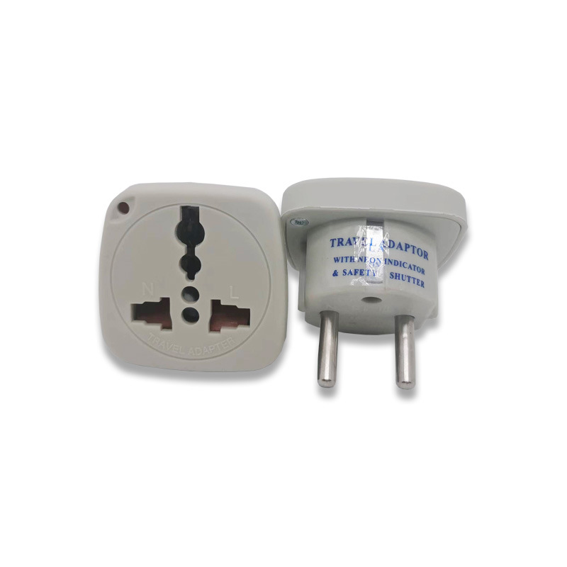 Manufacturers Direct Sales Of White Copper Foot Household Industry Cross-Border European Standard European Regulations Travel Multi-Function Power Adapter Plug Specification drawing