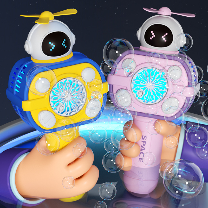 泡泡机太空宇航员玩具全自动加特林电动吹泡泡枪网红儿童玩具批发详情图2