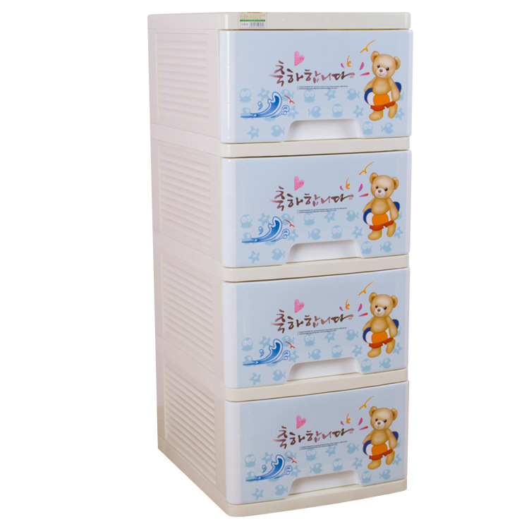 Hongda With Pulley Home Dormitory Dual Purpose Partition Side Sealing Dustproof Children's Wardrobe Sorting Sorting Storage Cabinet Item Picture