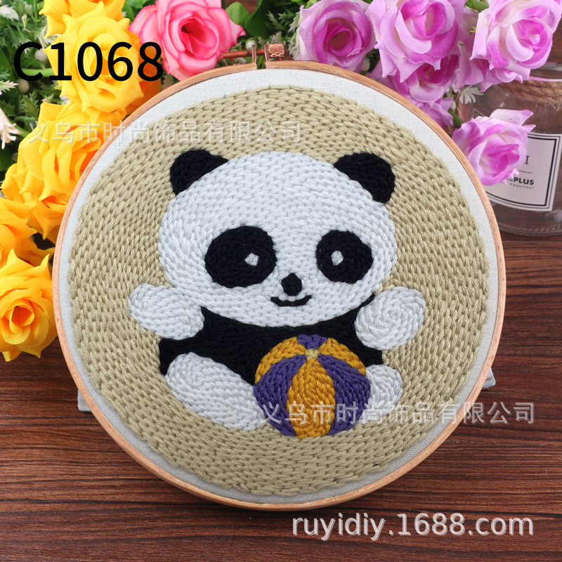 Wholesale of ready-made and stress-relieving DIY handmade material packaging accessories with cute panda pictures