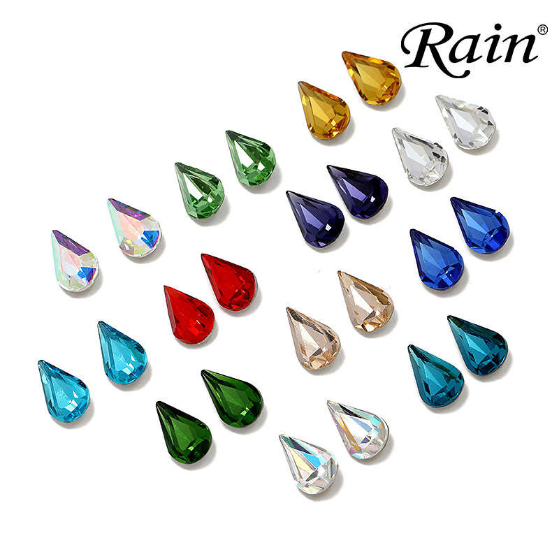 Wholesale of waterdrop melon seeds, diy jewelry accessories, materials, pointed-bottom irregular-shaped drills, nail art, and glass drills from the manufacturer Specification image