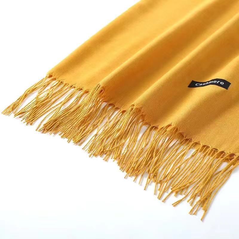 Annual Meeting Imitation Cashmere Scarf For Women 100G Thin Solid-Color Gift Scarf For Men And Women Warm Shawls Cross The Border Tide Specification drawing