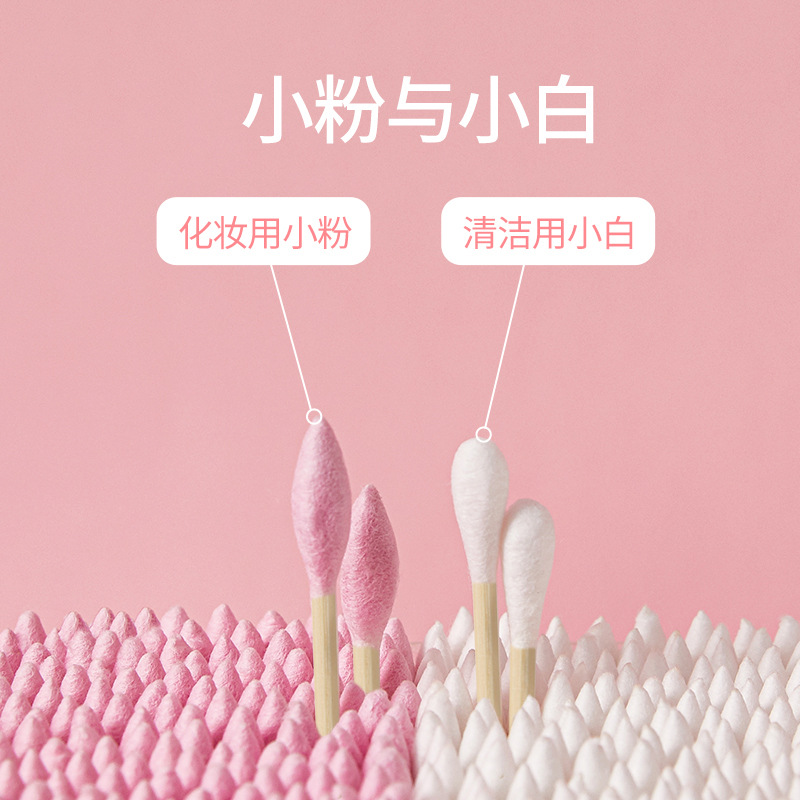 Disposable Makeup Cotton Swabs 300 Boxed Round Tip Pointed Double Tip Cotton Swabs Cleaning Tampon Ear Cotton Swabs Application Scenario