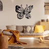 Wholesale of cross-border metal butterfly wall art murals, decorative ironwork hollowed-out bedroom and living room background wall handicrafts Specification image