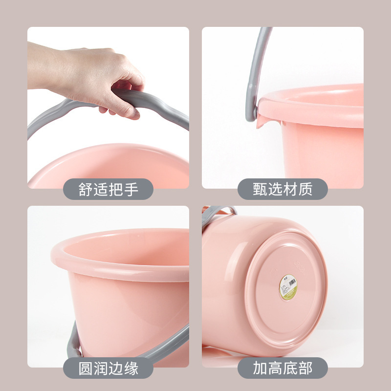 Wholesale of large plastic shockproof fishing hand-held water buckets for home car washing and kindergartens details Picture
