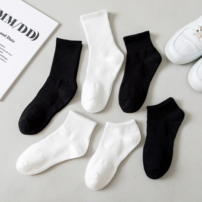 Calcetines de suelo one piece suplex calcetines de hombre calcetines deportivos de caña media transpirable negro blanco pareja medias de hombre y mujer medias de baloncesto primavera verano calcetines slim one piece suplex pic 10