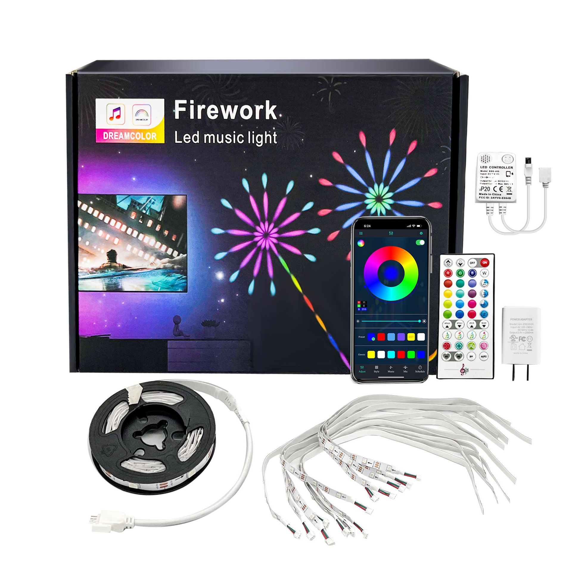 Fireworks Led Lights RGB IC Fireworks Light strip set Item Picture