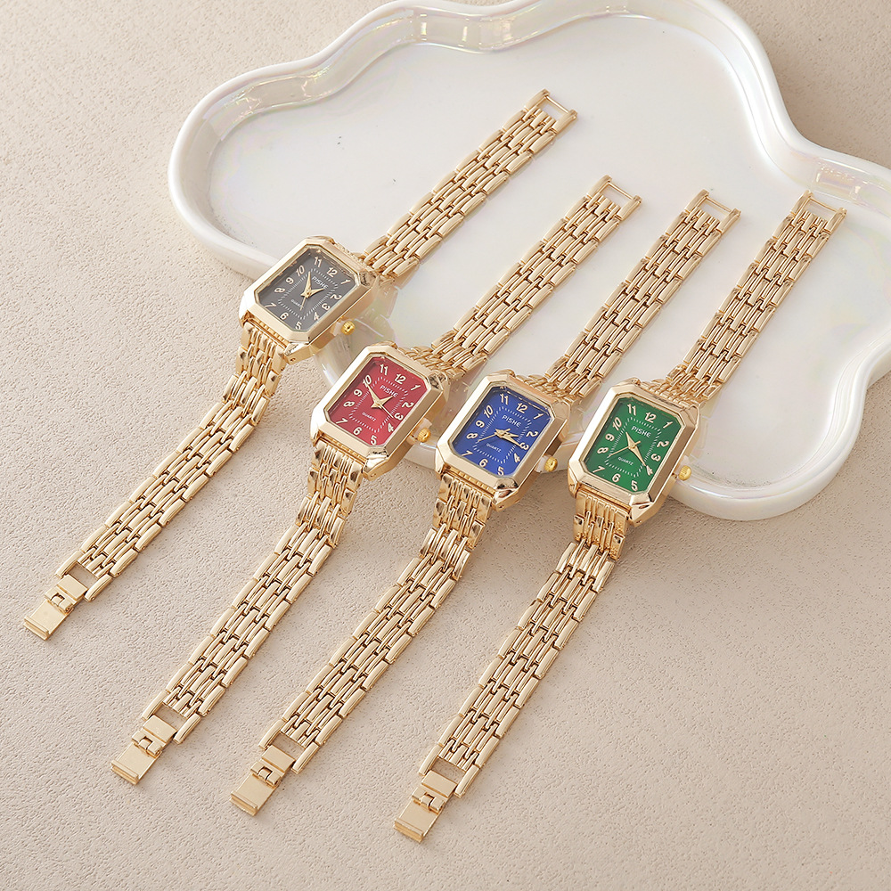 跨境热销手链款女士手表简约时尚气质小方形手表女生轻奢钢带手表
