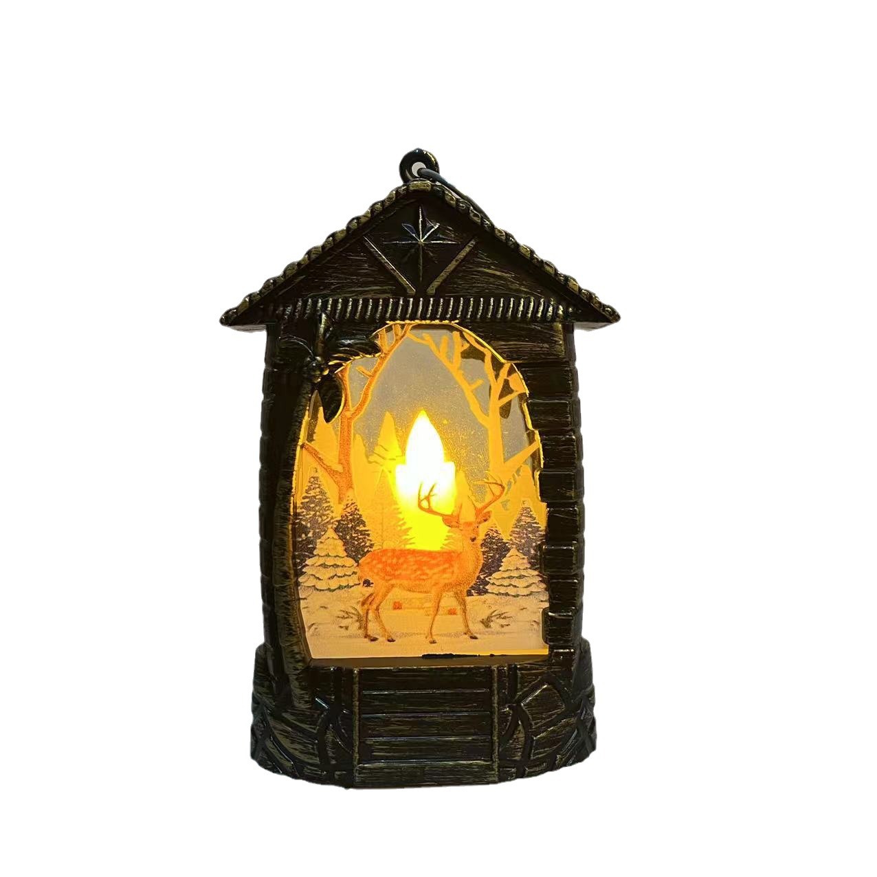 Christmas Ornaments Santa Claus Glow House Atmosphere Nightlight Tabletop Ornaments Item Picture