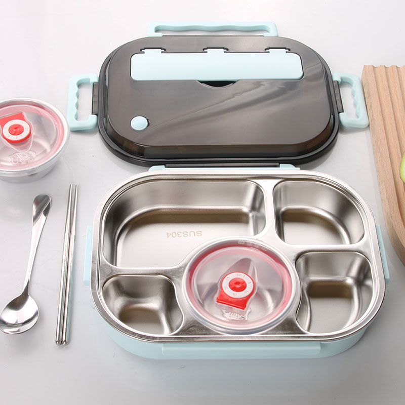 Caja de almuerzo de acero inoxidable con aislamiento multicolor