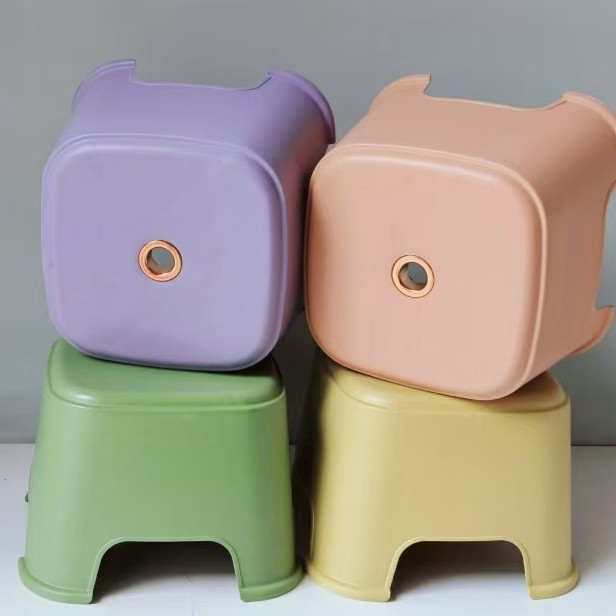 Wholesale household thickened adult and children's chairs, benches, living room high stools, stackable square stools, plastic low stools, high stools Item Picture