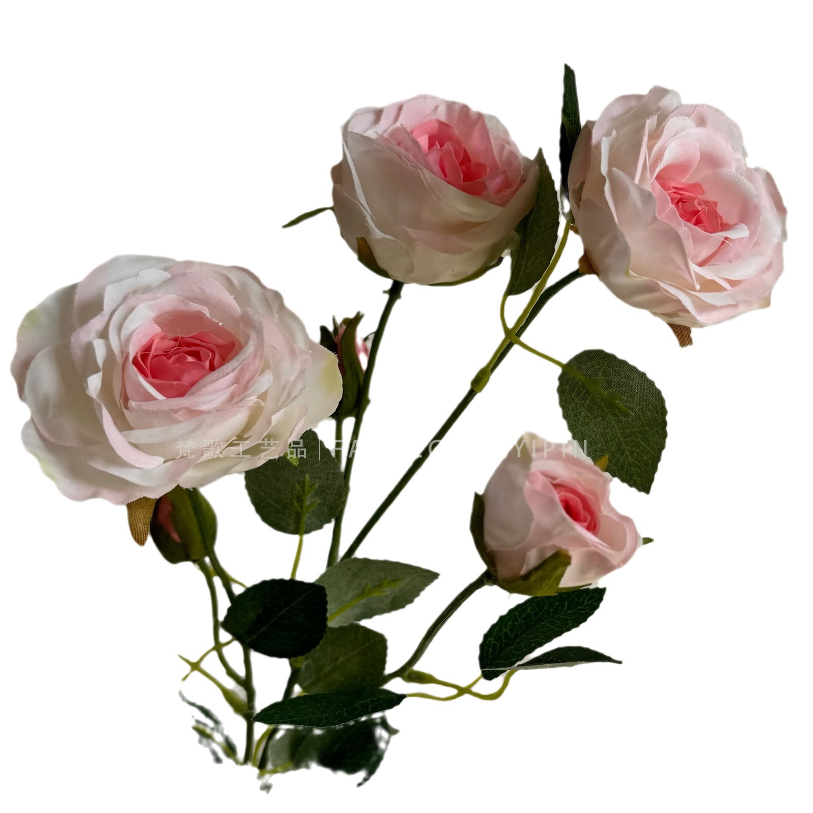 French Multi-Head Rose Simulation Flower 6 Fork European Home Decoration Ornaments Shooting Props Rose Wall False Flowers Item Picture