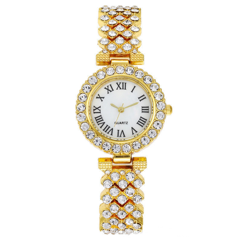 Foreign Trade Explosive Roman Grain Inlaid Diamond Women's Watch Women's Quartz Watch Bracelet Women's Watch Manufacturers In Stock Item Picture