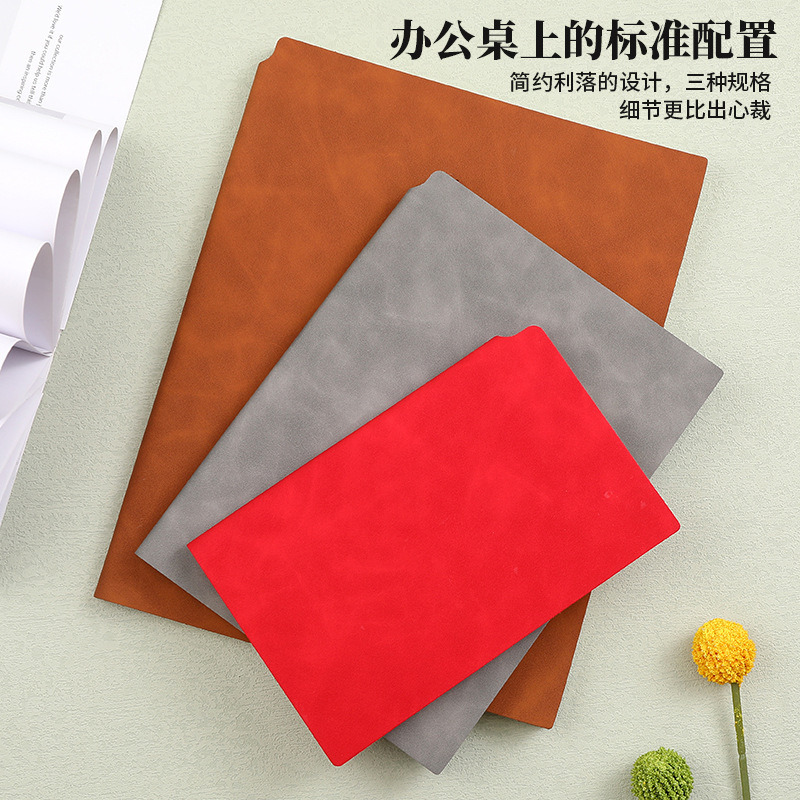 厂家定A5羊巴皮插笔B5笔记本商务A6迷你记事本子制logo做现货批发