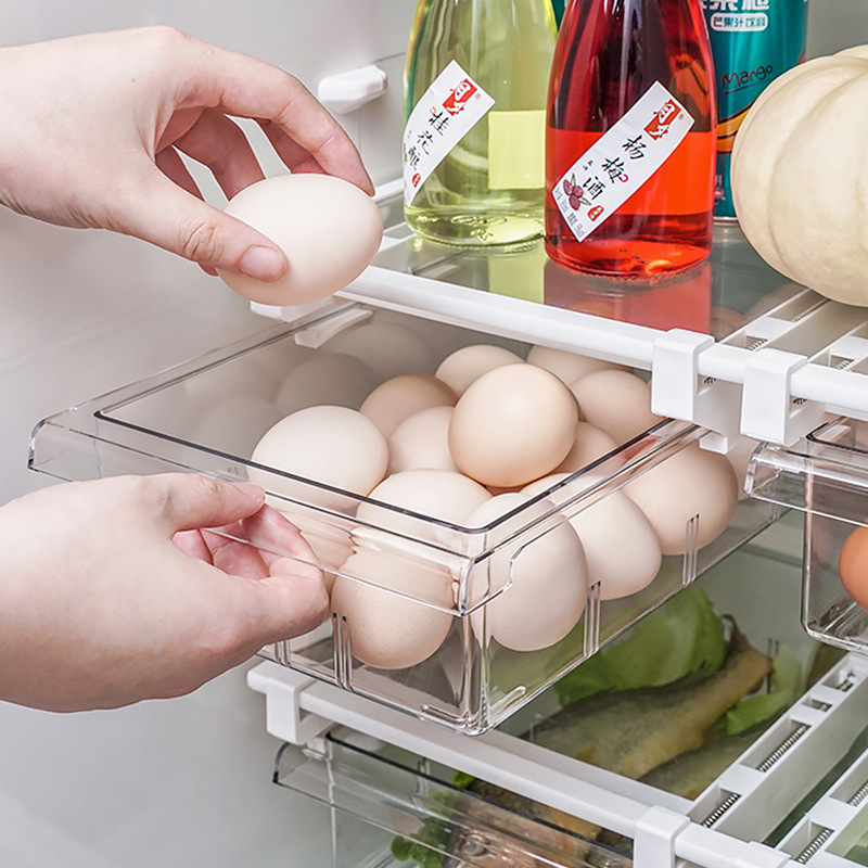 亿米佳厨房冰箱保鲜收纳盒抽屉式冷冻专用鸡蛋盒放蔬菜水果整理盒详情图3