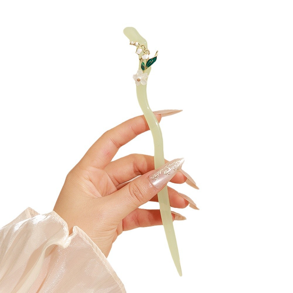 Chinese style and trend flower hairpins for women, ancient style new Chinese hairpins, modern updo hairpins, hair accessories, design sense, Chinese style Hanfu hairpins Application Scenario