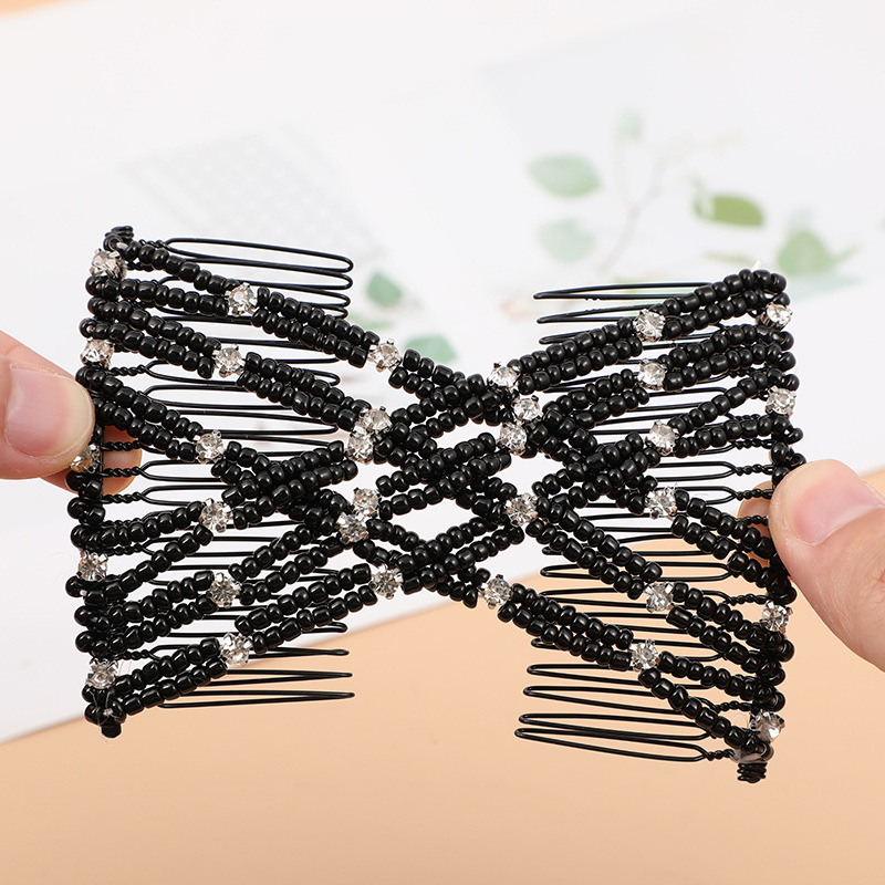 Cross-border best-selling hair combs, European and American women's hair updo, ponytail decoration, versatile hair combs, pearl magic insert combs, customizable, domestic independent other hair accessories Specification image