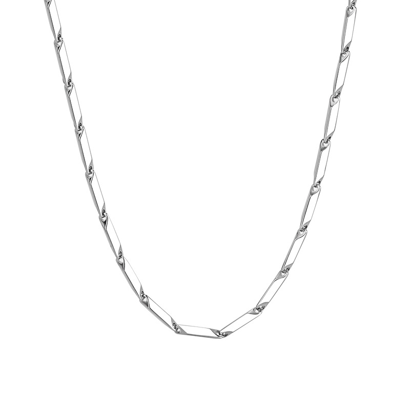 项链/珍珠/珍珠项链/项链女短款/纯银项链白底实物图