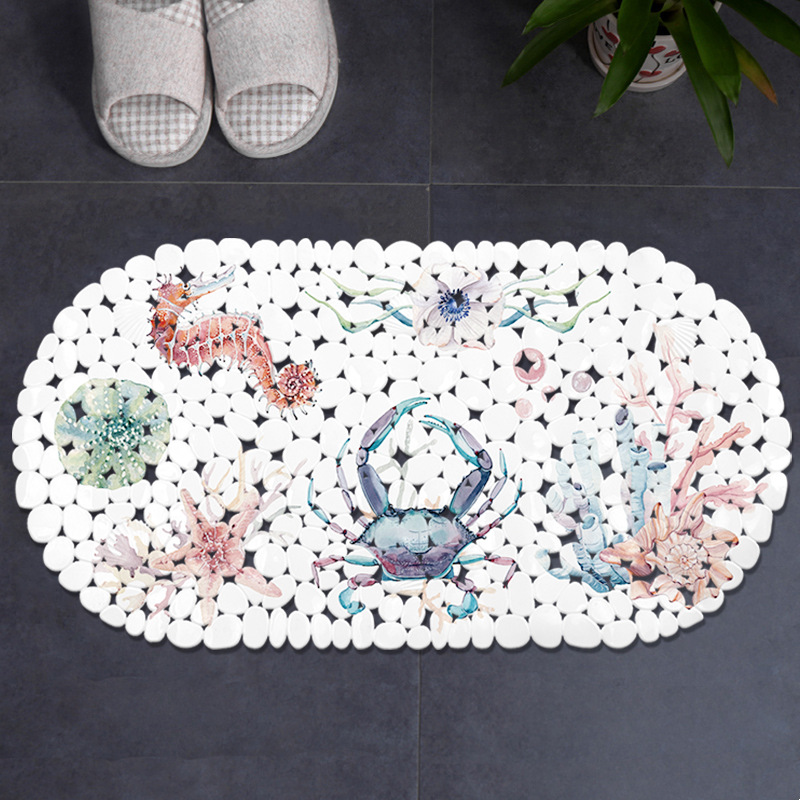 Printed Bath Mat Bath Mat Tpe Shower Bath Mat Nordic Ins Plastic Suction Cup Bath Mat Non-Slip Application Scenario