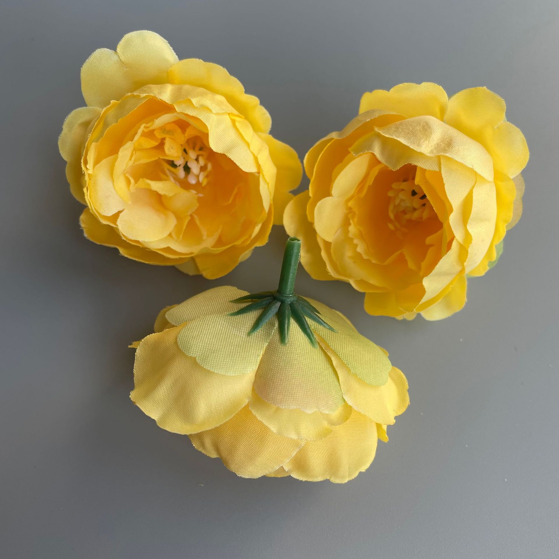 仿真花头diy材料包手工簪花发箍假玫瑰花头跨境绢布假花单朵批发详情11