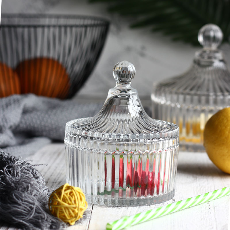 European-style glass candy jar details Picture