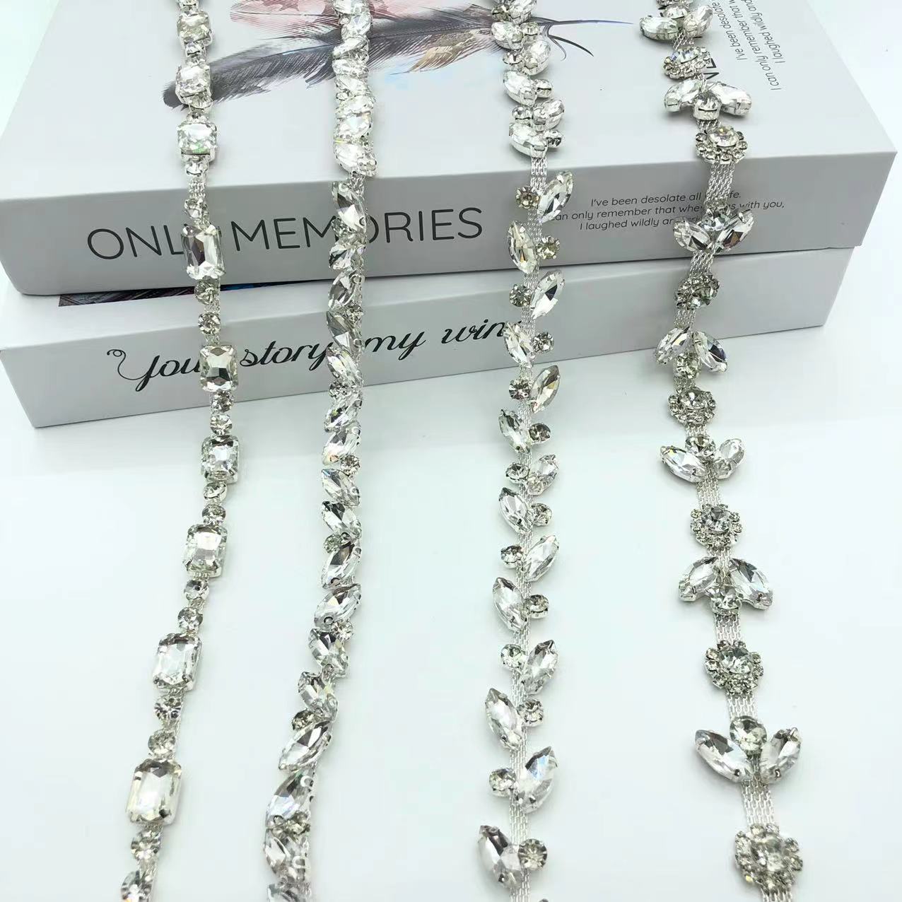 Welding Heavy Industry Chain Rhinestone Fancy Claw Chain Shoulder Strap Diy Clothing Accessories Dress Wedding Headwear Accessories Specification drawing