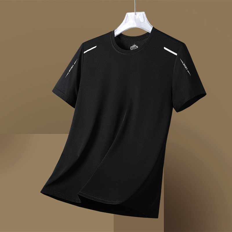 Summer new men's T-shirt, quick-drying sporty loose short-sleeved T-shirt, men's casual outdoor bestseller details Picture
