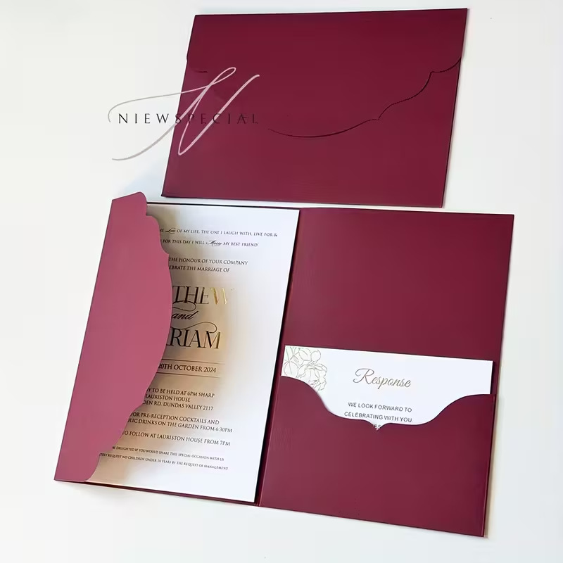 Cross-border supply three-dimensional high-end invitations, wedding invitations, festival greetings, greeting cards, matching envelopes, letter papers, and invitation letters