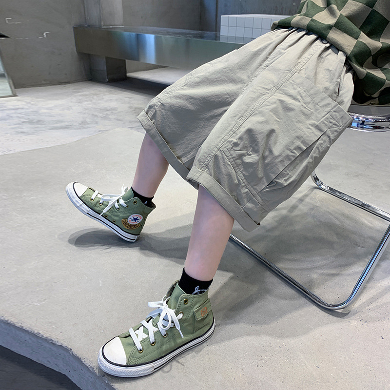 Summer workwear pants for boys, thin style, mid-length and capri pants for boys, trendy brand, children's shorts for outerwear Application Scenario