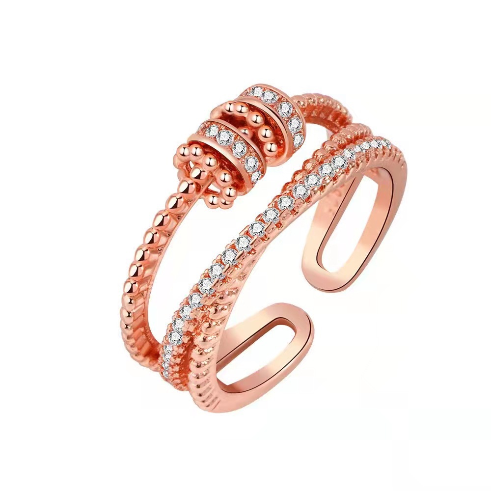 Amazon's new pressure relief transfer rotary bead Copper microinset zircon ring Application Scenario
