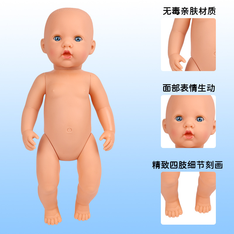 New 18-inch bald boy doll with a cute mouth, dress-up doll, children's toy gift, vinyl doll Application Scenario