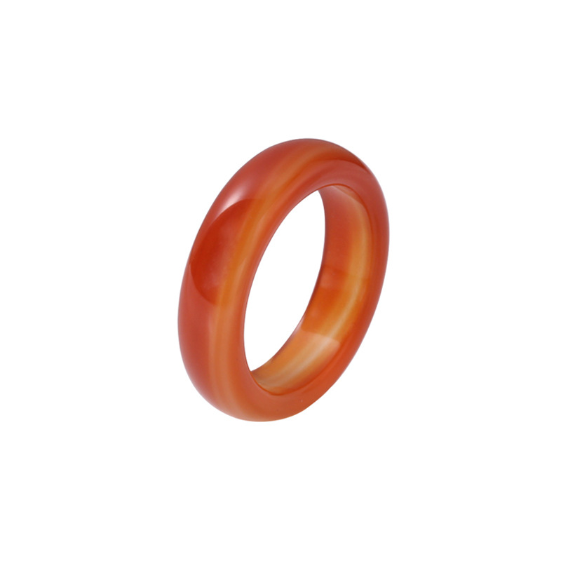 Chalcedony agate ring closed-mouth index finger ring, diverse shipping sizes, random 2023 Spring/Summer new product J0410 Item Picture