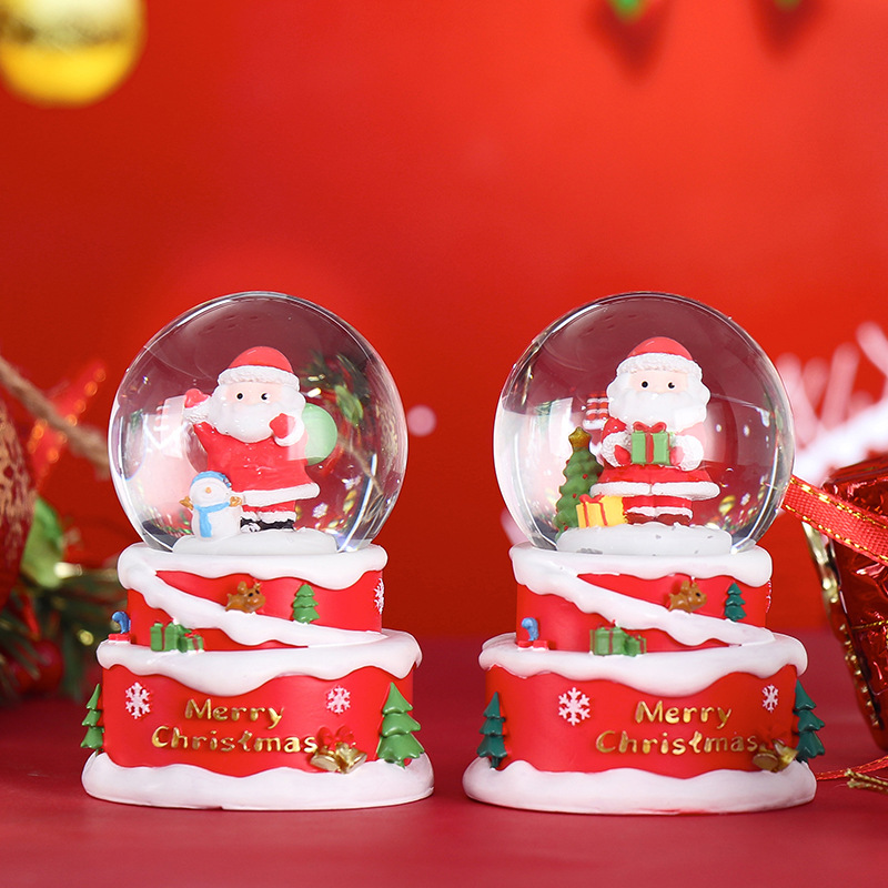 新圣诞系列发光水晶球圣诞老人发亮雪花球圣诞树装饰灯玻璃球摆件（价格面议）详情图1