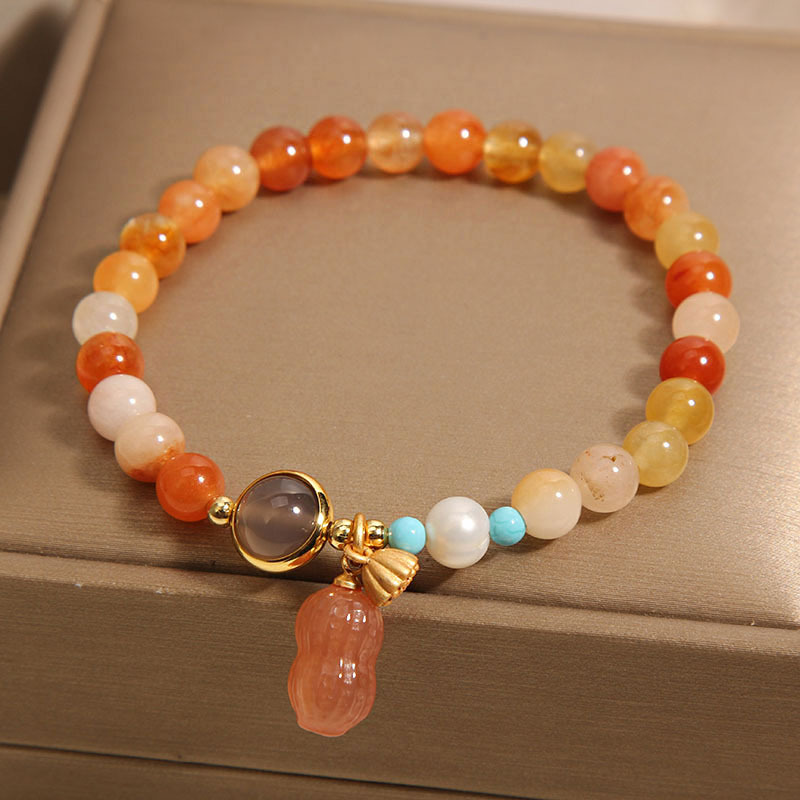 Brazalete de jade de seda natural para mujeres luz de lujo vintage estilo étnico rico maní colgante mano brocheta regalo novia girlfriends Application Scenario