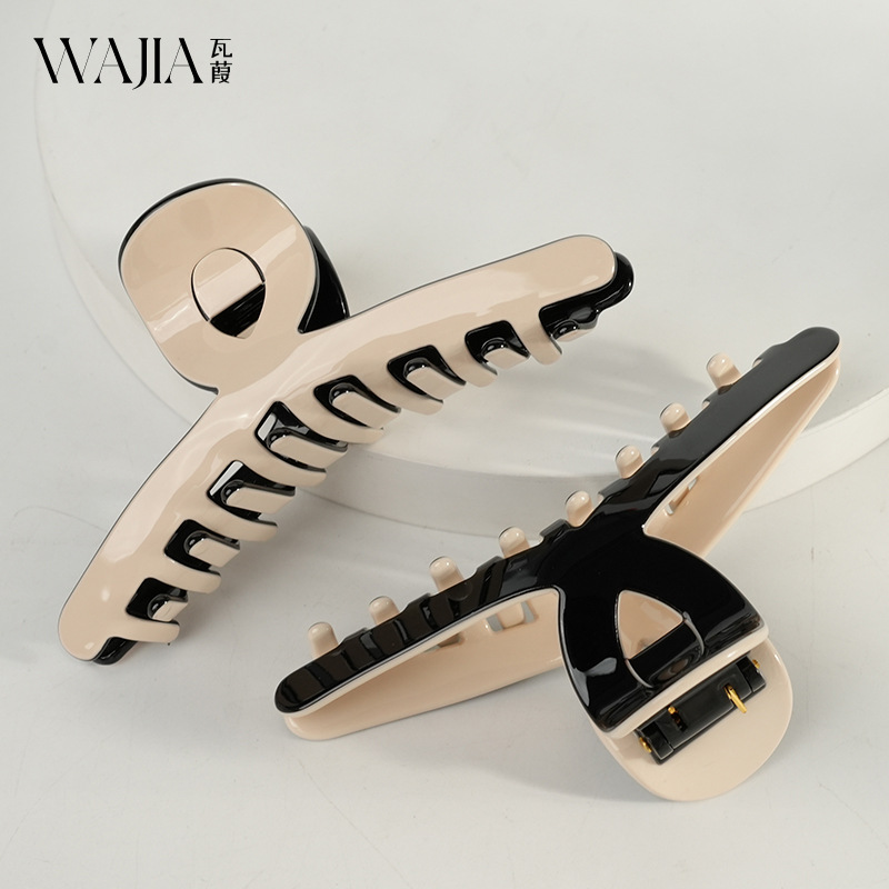 wjia France's new light luxury acetate hairpin with letched hollowed-out design is a classic and fashionable hairpin with high-quality clips Specification image