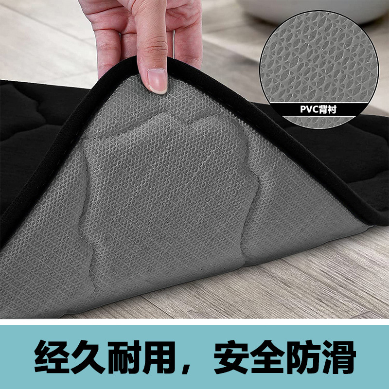 Junxi bathroom anti-slip mat, thickened slow-rebound sponge mat, bathroom door memory foam floor mat, absorbent mat Specification drawing