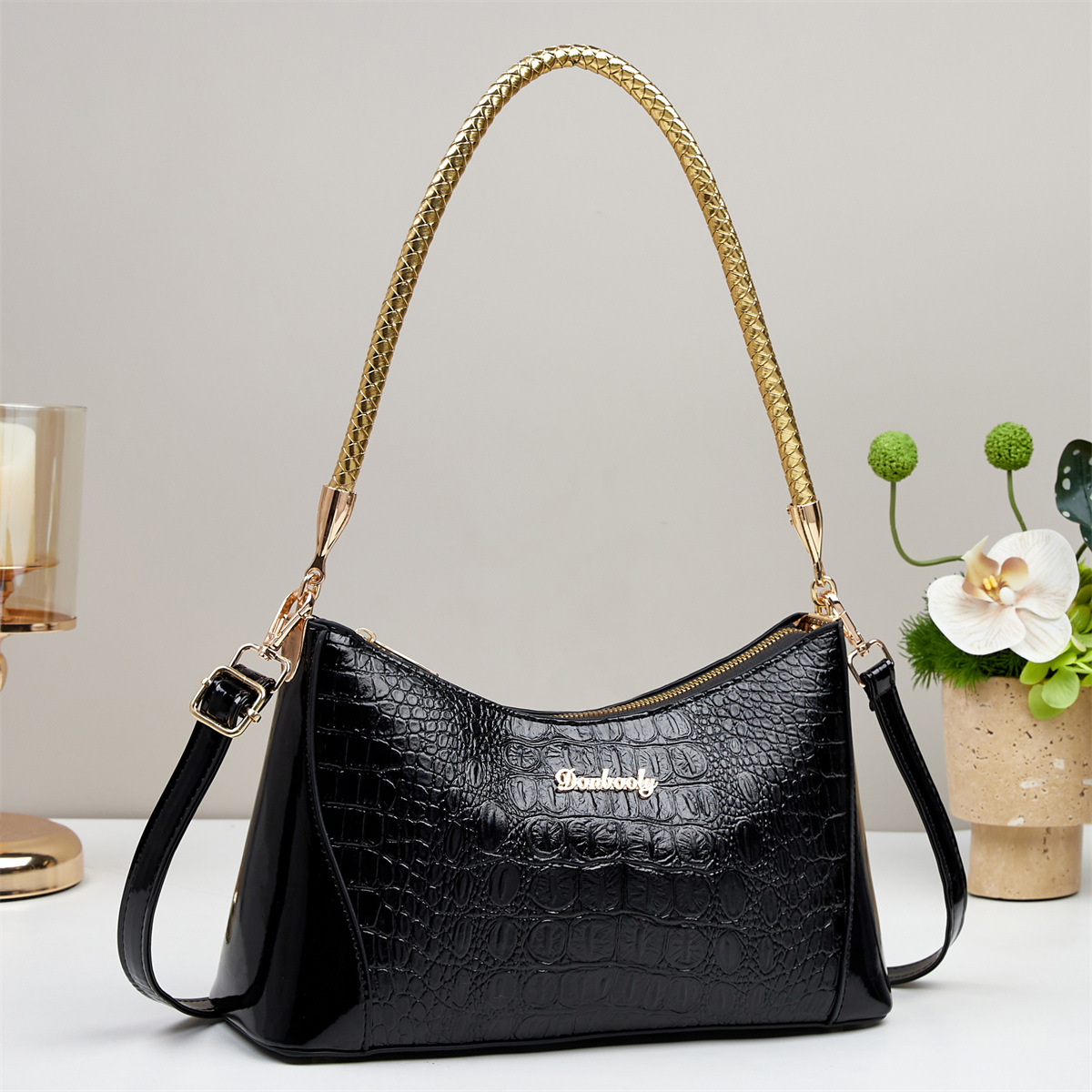 Casual Handbag 2025 Snake Skin pattern underarm bag, fashionable and elegant, large capacity single-shoulder crossbody bag, cross-border bags