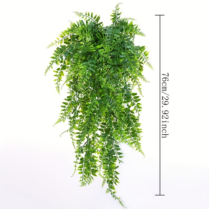 亚马逊仿真壁挂波斯草藤条人造悬挂蕨类植物藤蔓悬挂绿色植物详情4