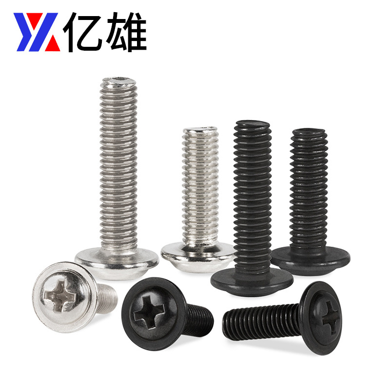 PWM nickel-plated cross round head with pad, screw with medium, computer disk head, machine wire M2, M2.5, M3, M4, M5, M6 Application Scenario