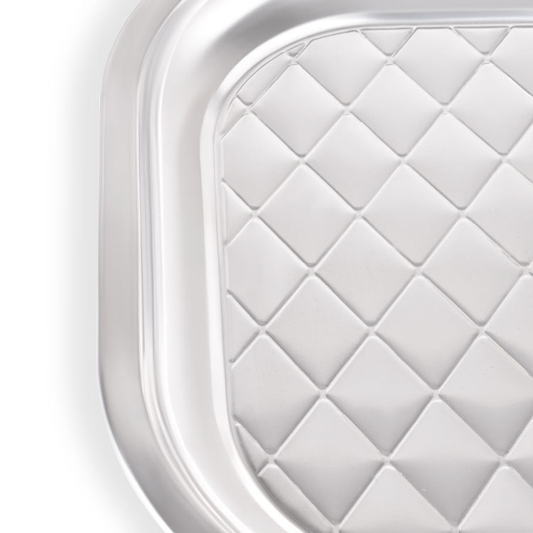 Special Hotel Thickened Square Tray Home Dining Plate Stainless Steel Square Plate Plate Manufacturers Wholesale Hotel Specification drawing