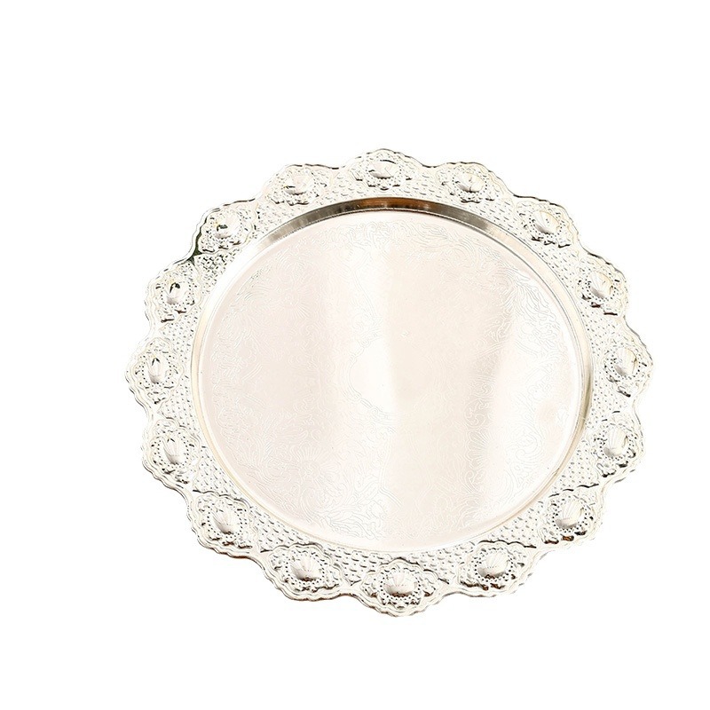 Wrought Iron Fruit Plate Home Living Room Snack Plate Melon Seed Plate High-Grade Retirement Award Plate Creative Outstanding Staff Honorary Plate Item Picture