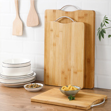 竹制砧板家用厨房餐厅切菜板提手砧板竹木长方形切双面水果案板